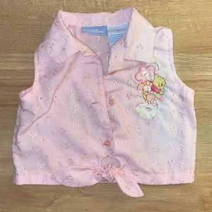 18m Disney Winnie the Pooh pastel pink eyelet tank top